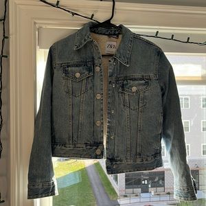 Zara fleece lined jean jacket!